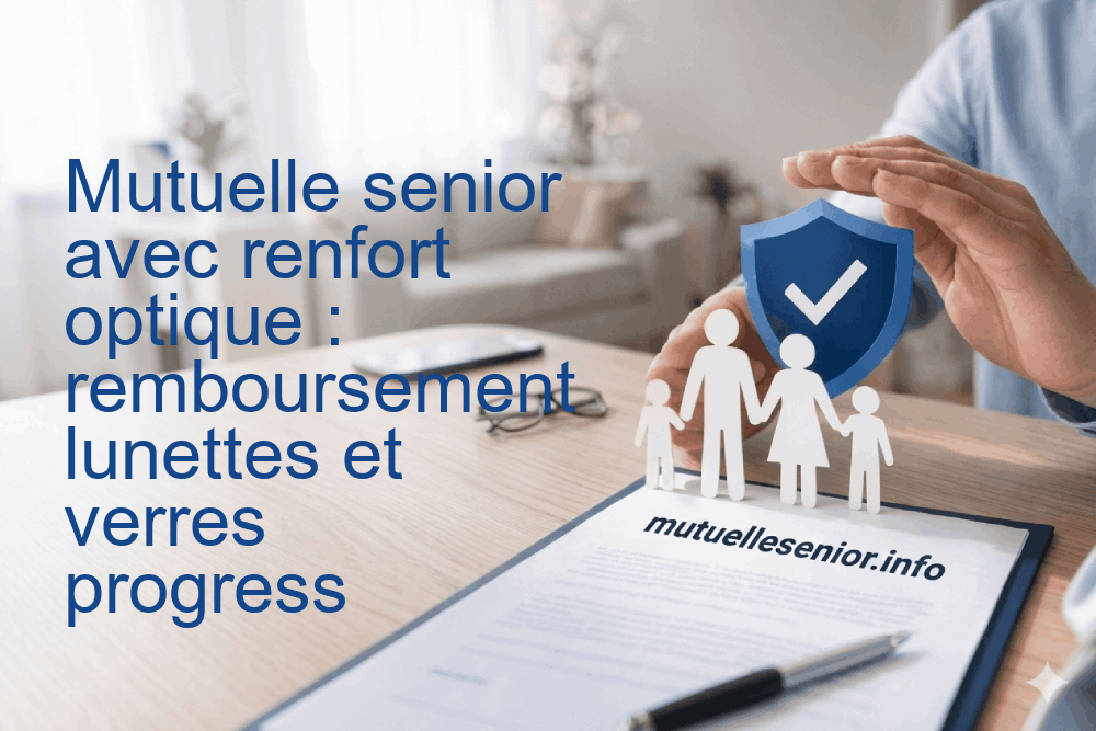 Mutuelle senior avec renfort optique : remboursement lunettes et verres progressifs